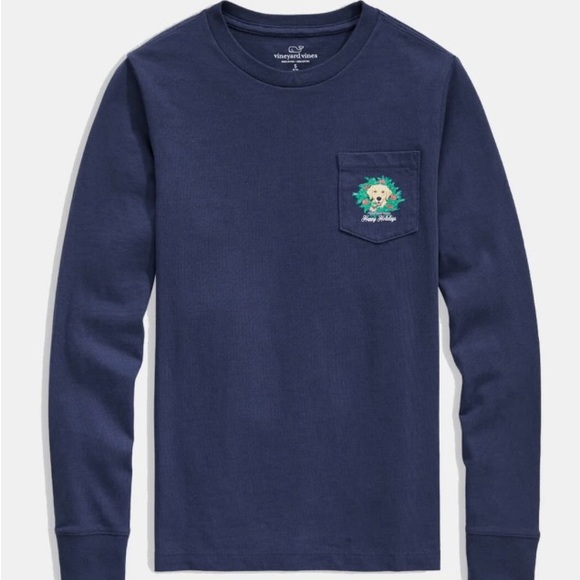 WOMENS LS GRAPHIC PKT TEE
FAMILY'S BEST FRIEND Holiday 
BLUE BLAZER Size Small - Picture 5 of 5